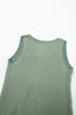 Scoop Neck Waffle Knit Flowy Vest